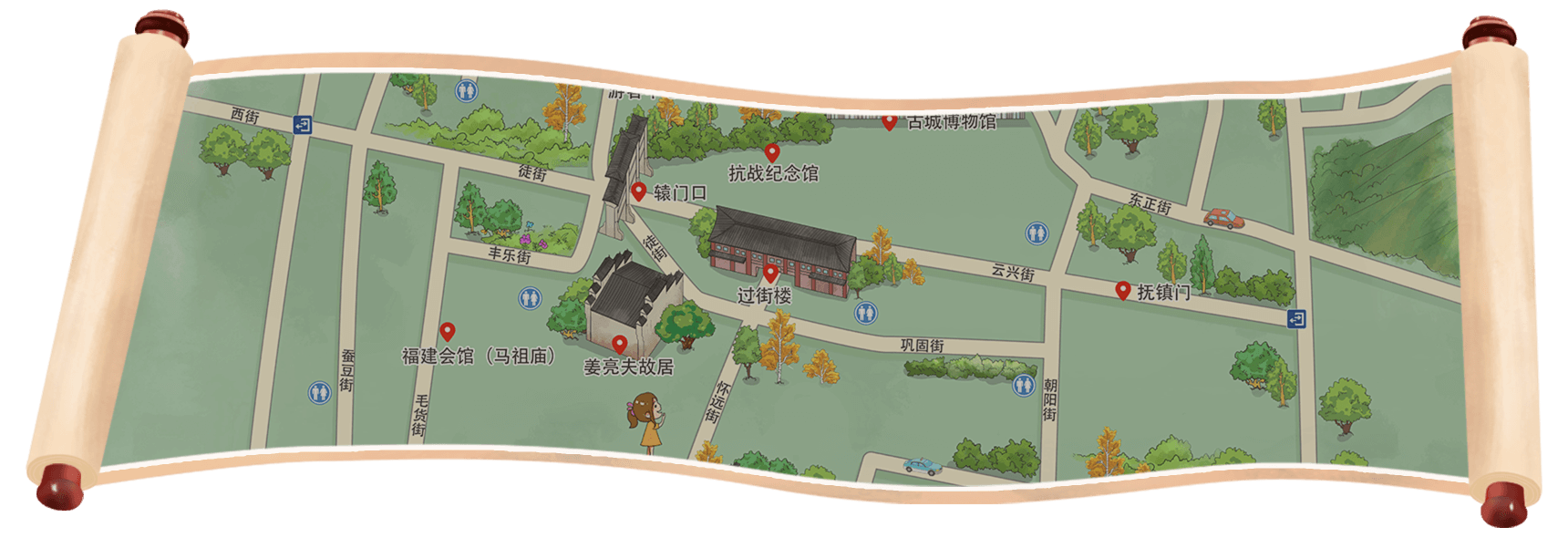 景区手绘地图